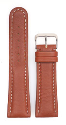 Zeige Details für Kalbleder Chrono Soft, cognac, 24/20 mm Bild von Kalbleder Chrono Soft, cognac, 24/20 mm