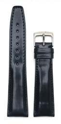 Zeige Details für Swiss Carreé Maxx - Shell Cordovan, schwarz, 22/18 mm Bild von Swiss Carreé Maxx - Shell Cordovan, schwarz, 22/18 mm