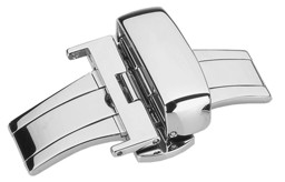Zeige Details für Butterfly-Faltschließe mit Drückern - Edelstahl - 22 mm Bild von Butterfly-Faltschließe mit Drückern - Edelstahl - 22 mm