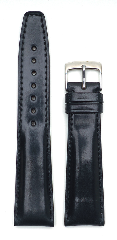 Bild von Swiss Carreé Maxx - Shell Cordovan, schwarz, 22/18 mm