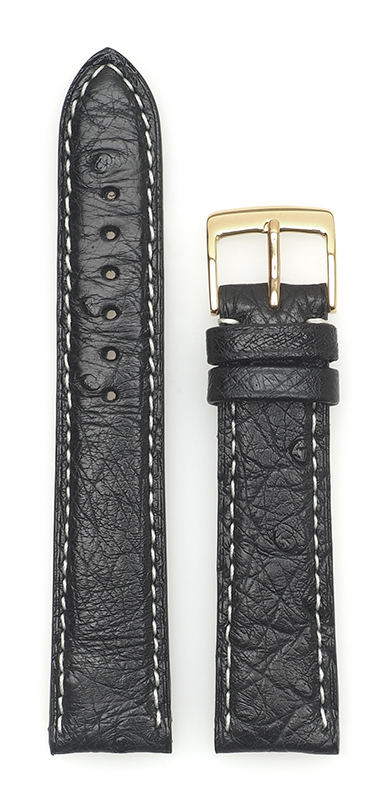 Bild von Strauß Classic Kontrastnaht, schwarz, 18/16 mm, Damenlänge