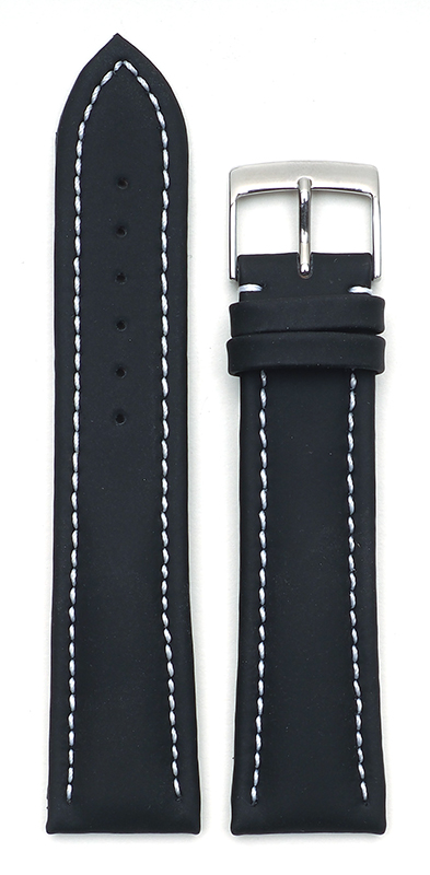 Bild von Kautschuk Chrono Soft Diver, schwarz, 24/20 mm XL