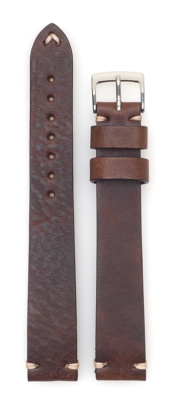 Bild von Saddle Vintage non-stitched, dunkelbraun, 18/16 mm, XL-Überlänge
