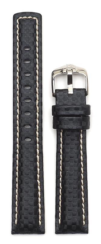 Bild von Carbon, schwarz, weiße Naht, 18/16 mm - ohne Quick-Release