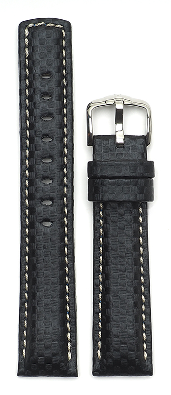 Bild von Carbon, schwarz, weiße Naht, 20/18 mm - ohne Quick-Release